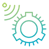 Radiating lines going toward an anti-jam device